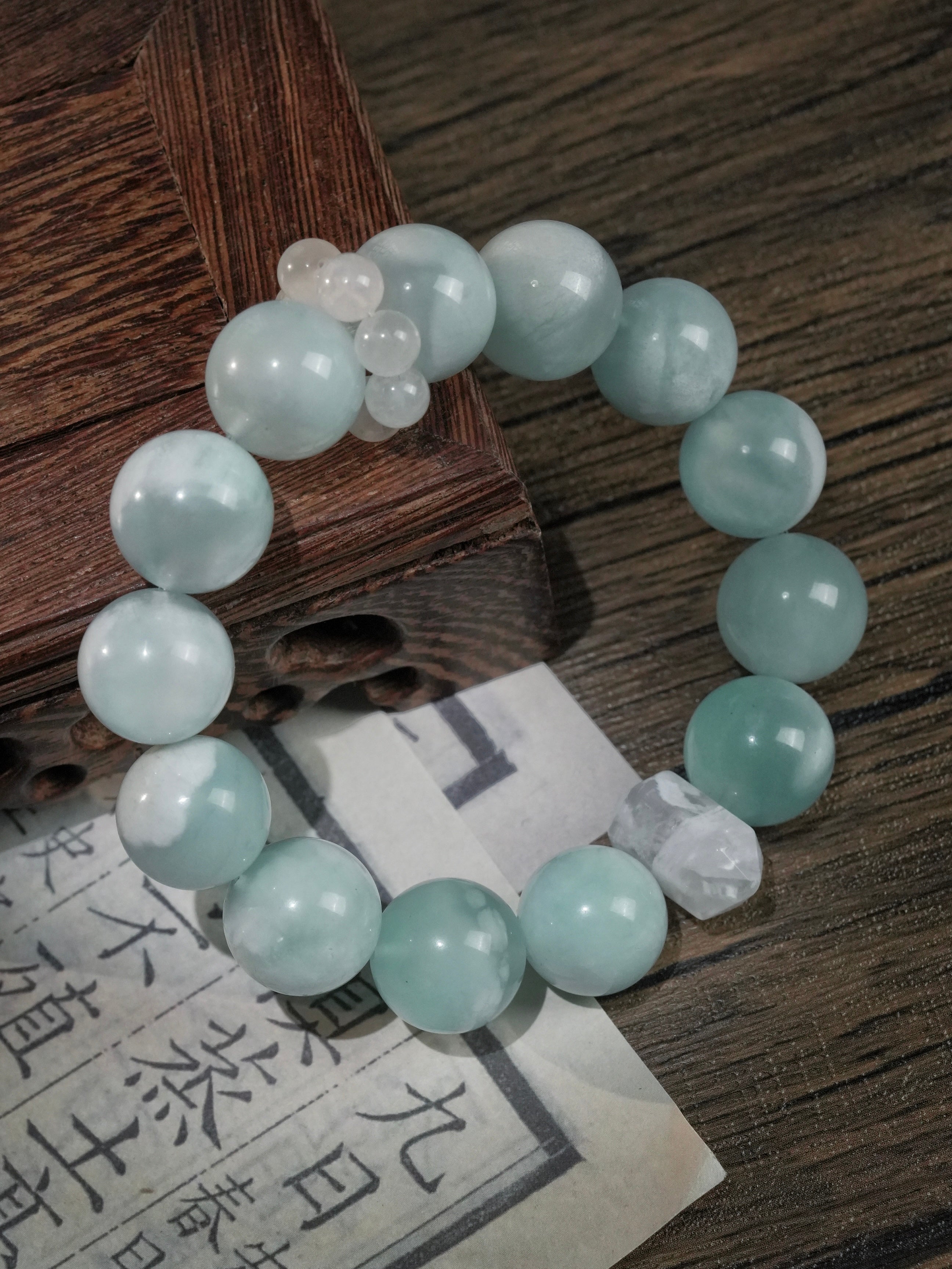 Natural Aquamarine High Energy Bracelet Protection Helpful People Luck Smooth Deals & Career Success