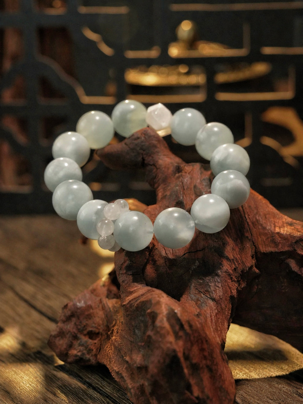 Natural Aquamarine High Energy Bracelet Protection Helpful People Luck Smooth Deals & Career Success