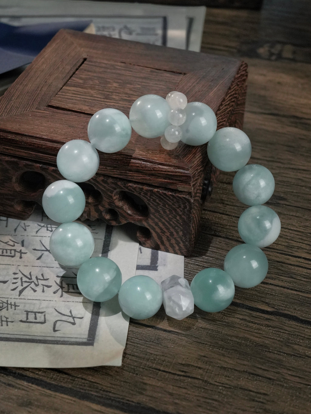 Natural Aquamarine High Energy Bracelet Protection Helpful People Luck Smooth Deals & Career Success