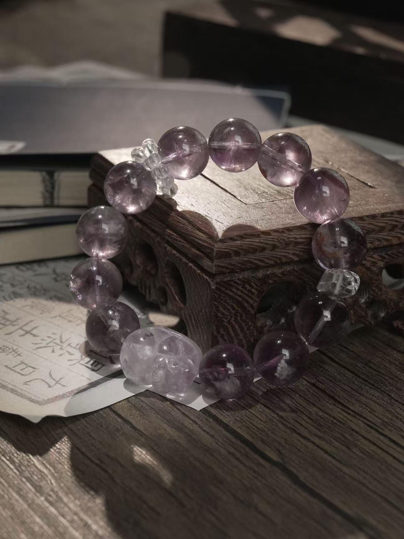 High Quality Natural Amethyst Pixiu Bracelet Luxury Crystal Wealth and Protection Bracelet