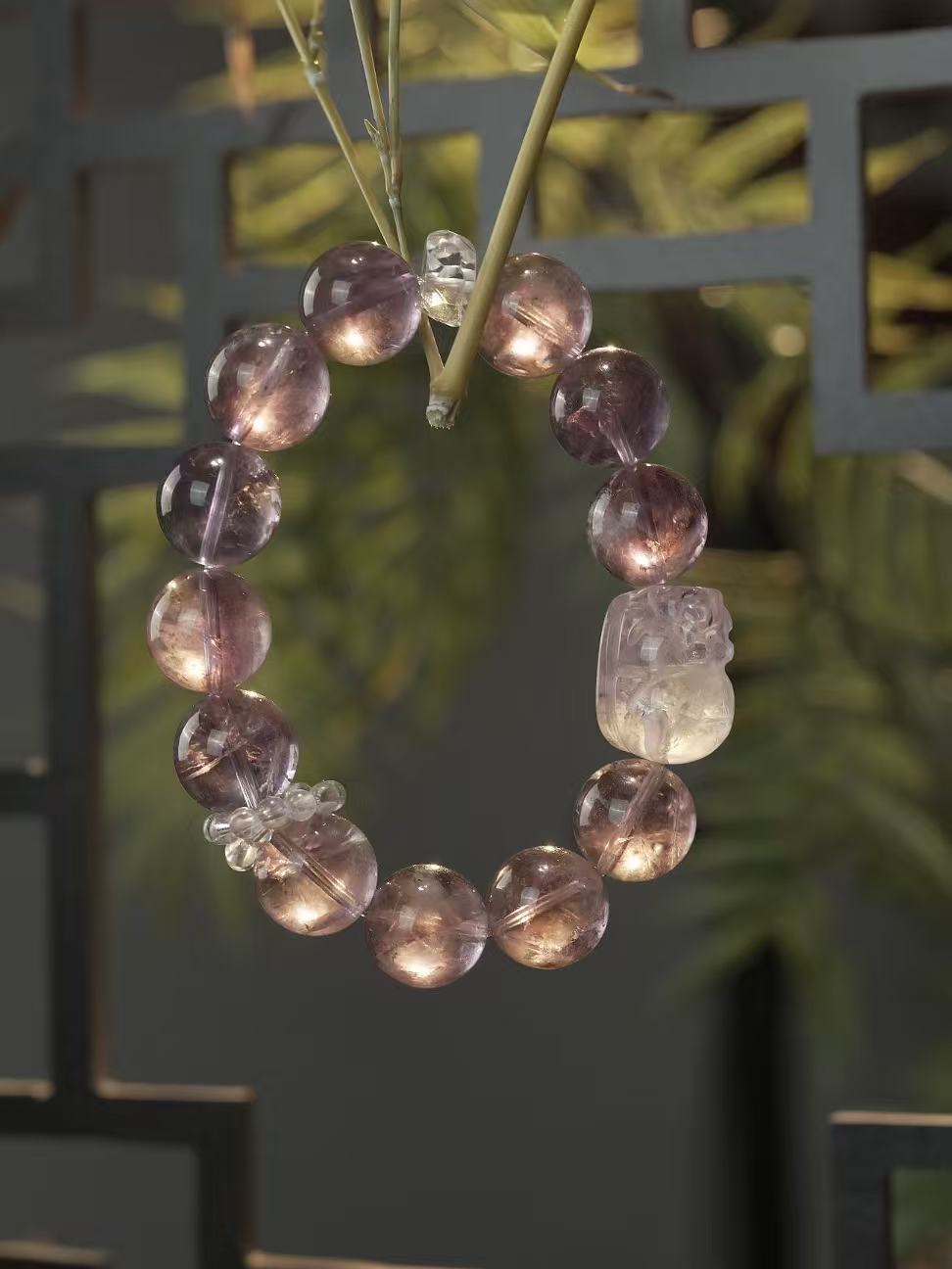 High Quality Natural Amethyst Pixiu Bracelet Luxury Crystal Wealth and Protection Bracelet