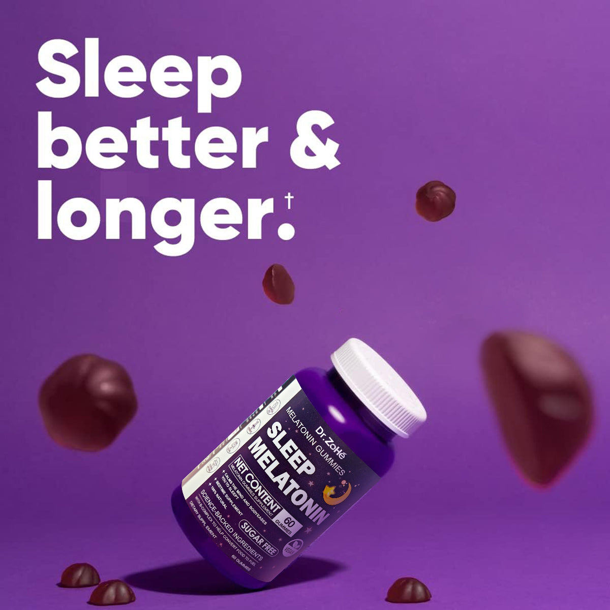Fall Asleep Faster, Stay Rested Longer – Melatonin Gummies for Natural Sleep Support