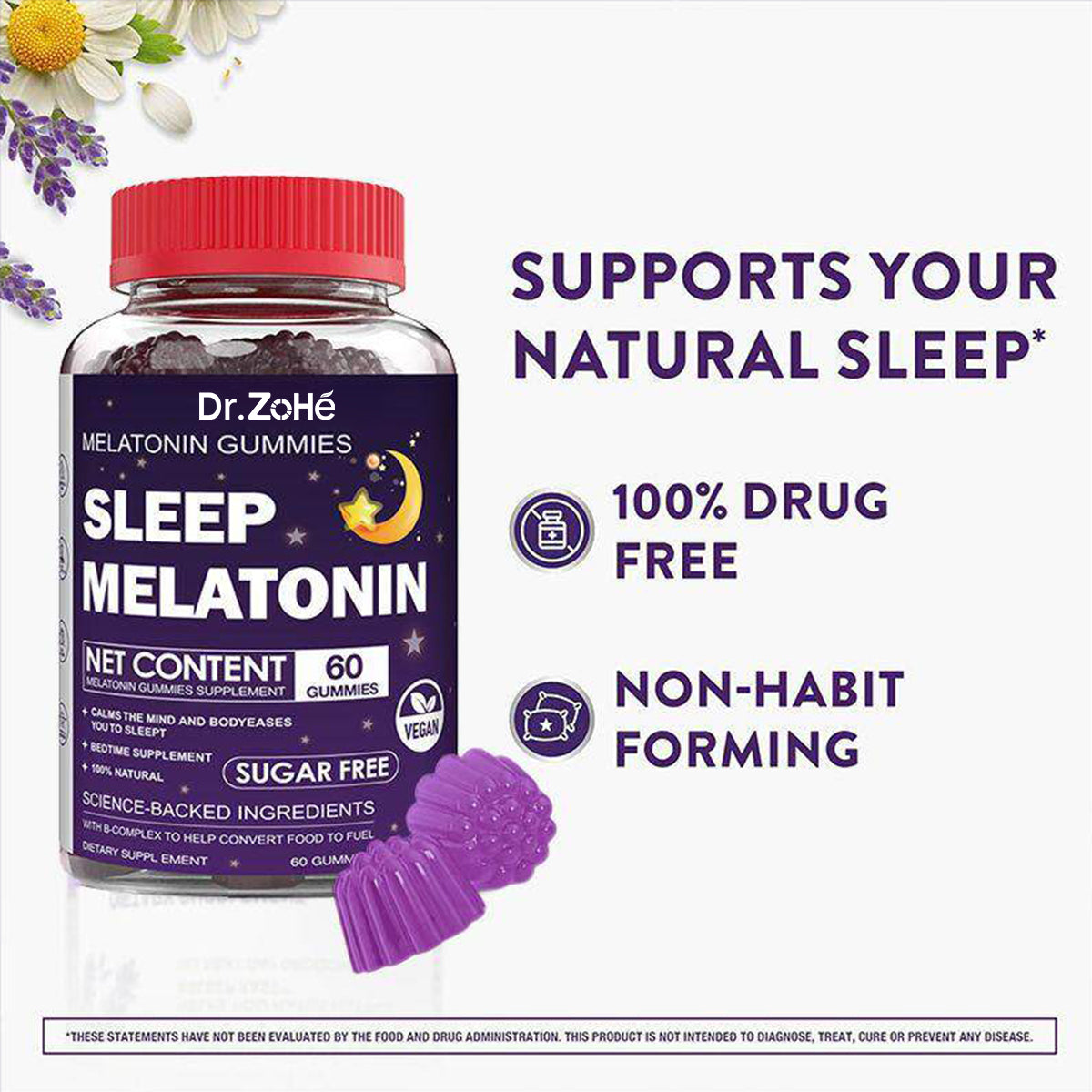 Fall Asleep Faster, Stay Rested Longer – Melatonin Gummies for Natural Sleep Support