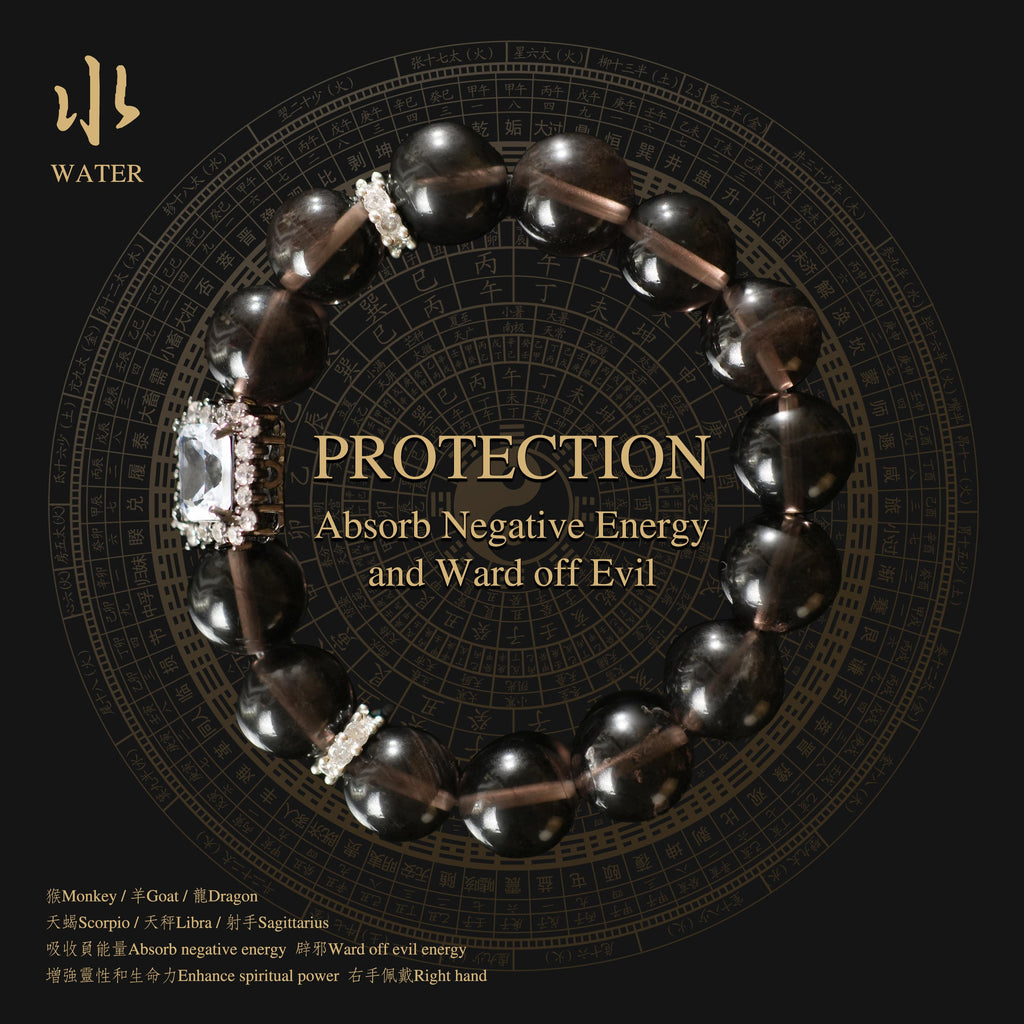 Protect Your Energy Natural Crystal Black Obsidian Bracelet Absorb Negative Energy