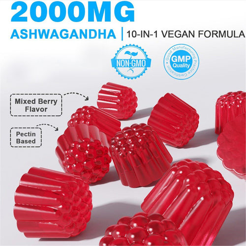 Ashwagandha Gummies – Stress Relief, Calm & Sleep Support, Sugar Free Daily Formula