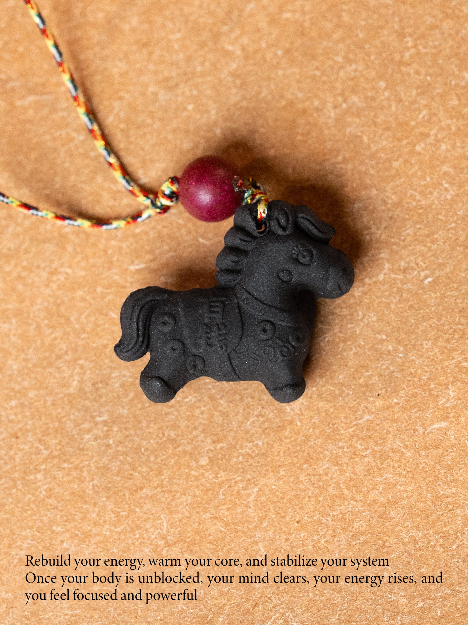 Handmade Herbal Incense Horse Pendant, Chinese Style Aromatherapy Charm for Car, Bag, Closet and Room Decor for Relaxation and Good Energy