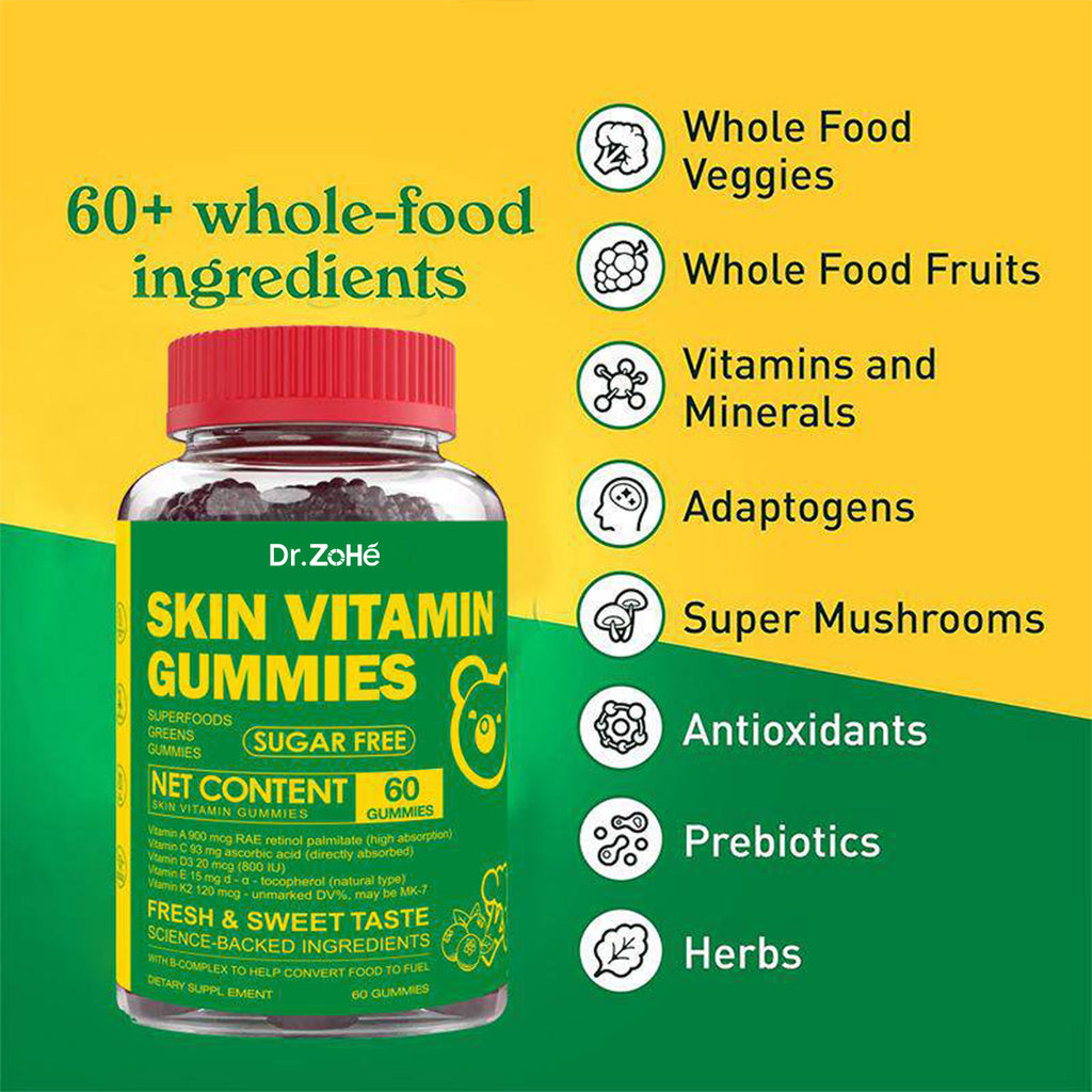 Daily Skin Support Gummies with Vitamins, Botanicals & Antioxidants