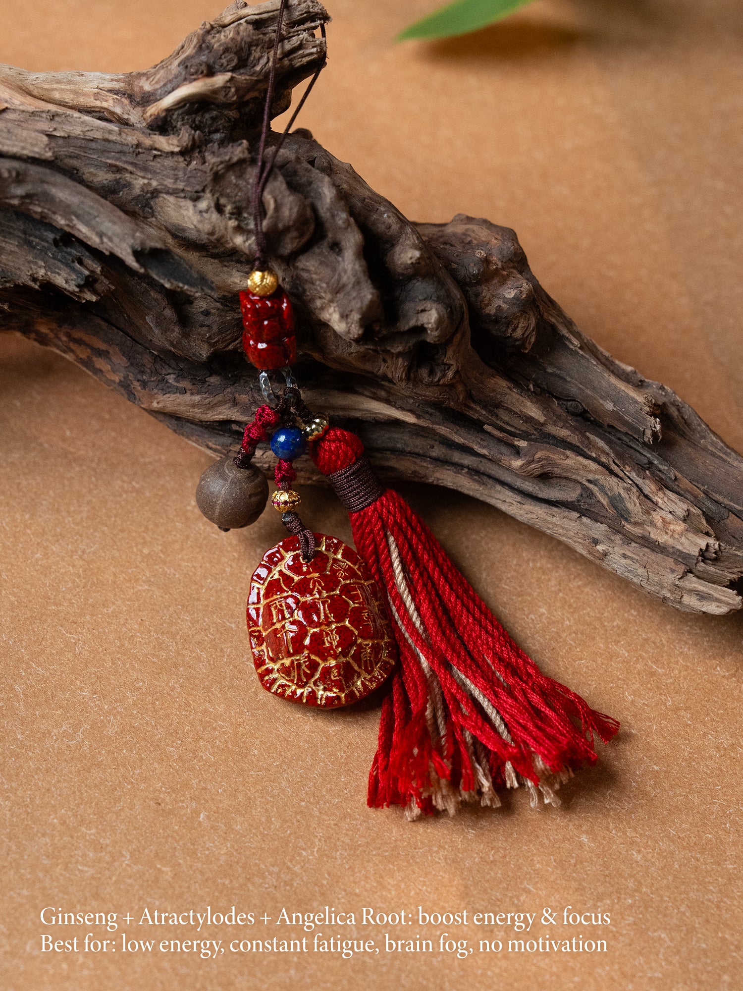 Handmade Chinese Cinnabar Herbal Incense Charm, Five Elements Tassel Pendant for Car Mirror, Bag, Room Decor and Good Energy