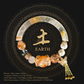 Natural  Golden Garden Quartz Crystal Jade Bangle Bracelet Attract Wealth and Good Fortune Oriental Aesthetics Strong Energy