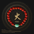 Natural Red Agate Crimson Guardian Beads Bracelet for Luck Shift and Energy Boost
