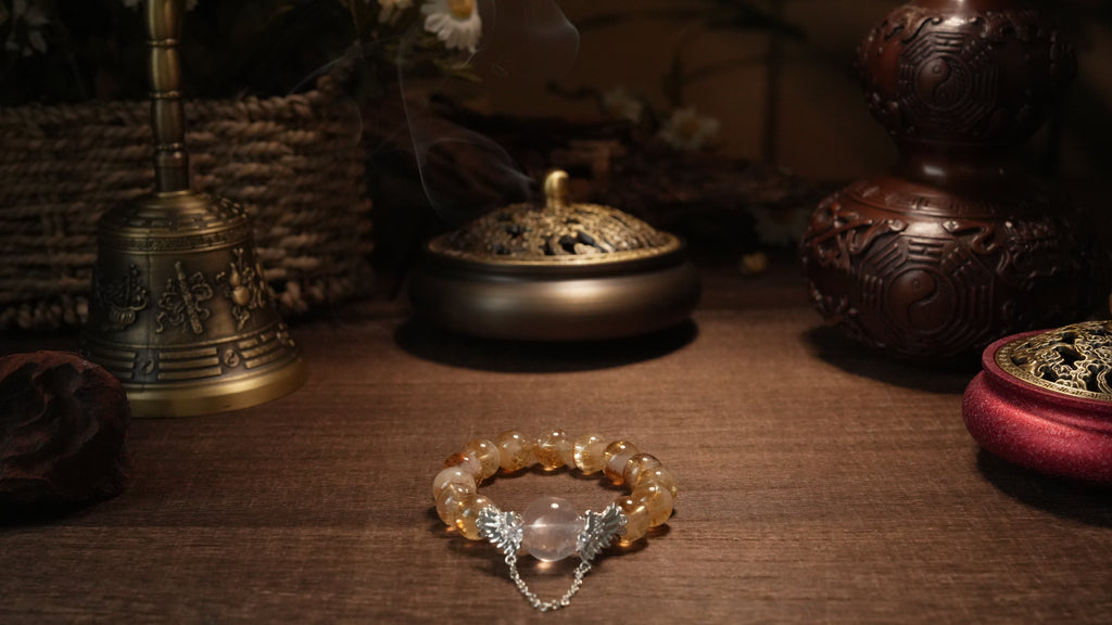 Natural Golden Citrine Crystal Bracelet for Wealth Career Success and Abundance High Quality