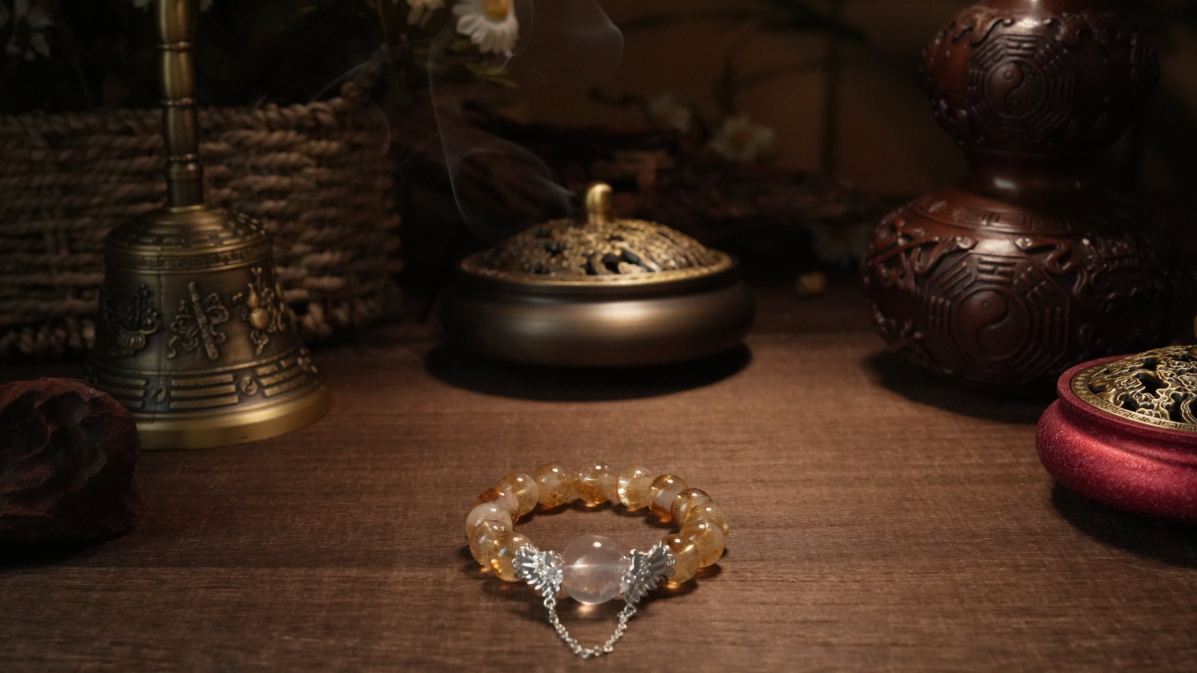Natural Golden Citrine Crystal Bracelet for Wealth Career Success and Abundance High Quality