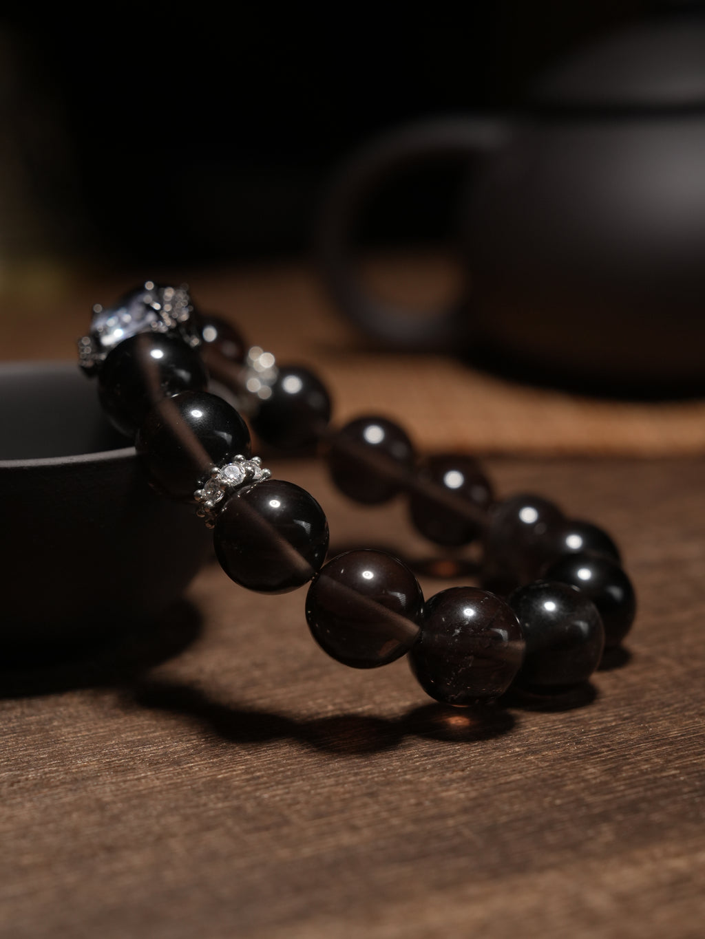 Protect Your Energy Natural Crystal Black Obsidian Bracelet Absorb Negative Energy
